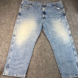 Wrangler Relaxed Fit Light Wash Denim Jeans Men's Size 48x28 Casual Everyday